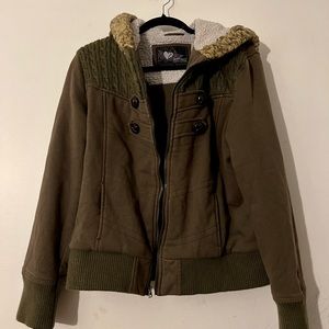 Buffalo David Bitton Olive Green Hoodie